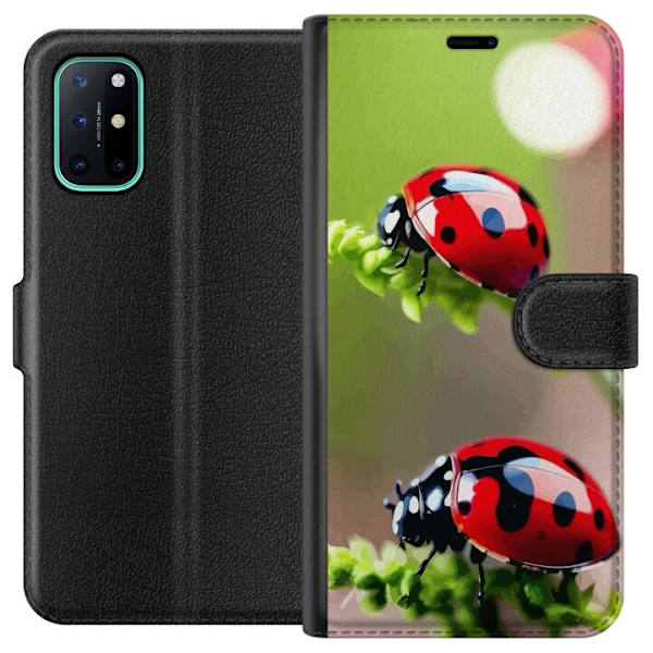 OnePlus 8T Lompakkokotelo Leppäkerttu Hyönteinen Onni Symboli Luontoaihe Suosittu Graafinen Motiivi Koristelu Kesäkiertue