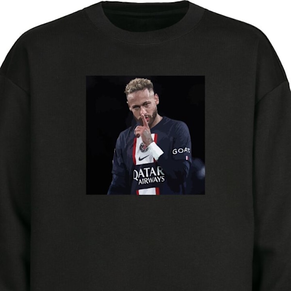 Sweatshirt til Voksne | Klassisk Collegebluse Neymar sort S