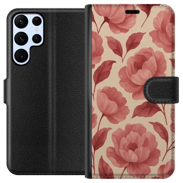 Samsung Galaxy S24 Ultra Tegnebogsetui Roseblomst