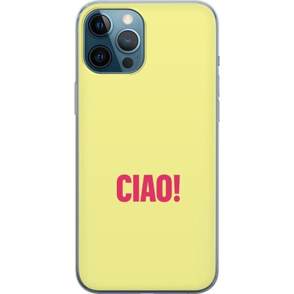 Kompatibelt Mobilskal till Apple iPhone 12 Pro Max Rosa CIAO gul