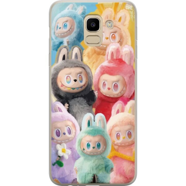 Samsung Galaxy J6 Genomskinligt Skal Labubu Sketch Style – Handritat monster i tusch