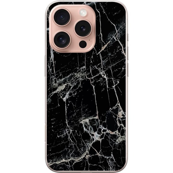 Apple iPhone 16 Pro Läpinäkyvä kuori Musta Marmori