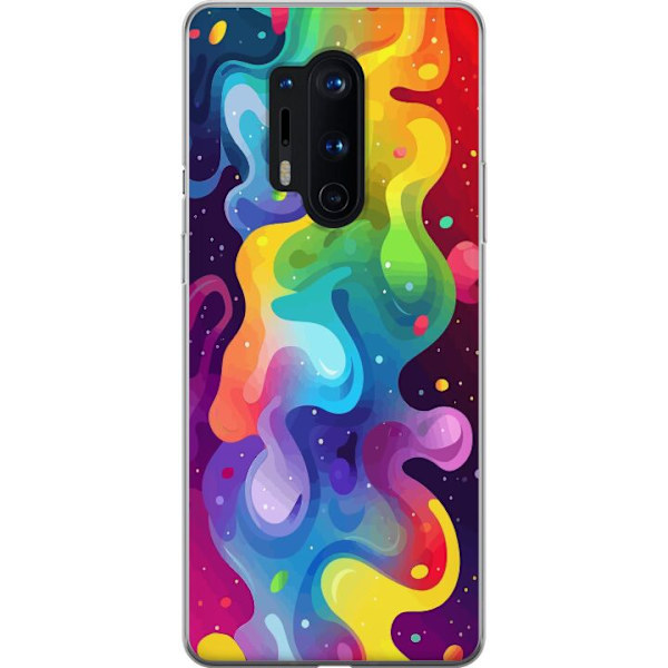 OnePlus 8 Pro Genomskinligt Skal Color Splash Abstrakt Konst Design Färgstarkt Mönster Modern Populär Väggkonst Grafiskt Trend