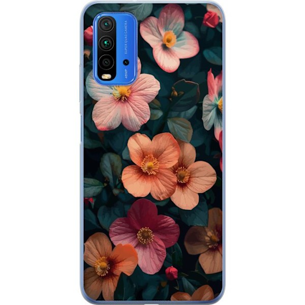 Xiaomi Redmi 9T Gjennomsiktig deksel Blomster