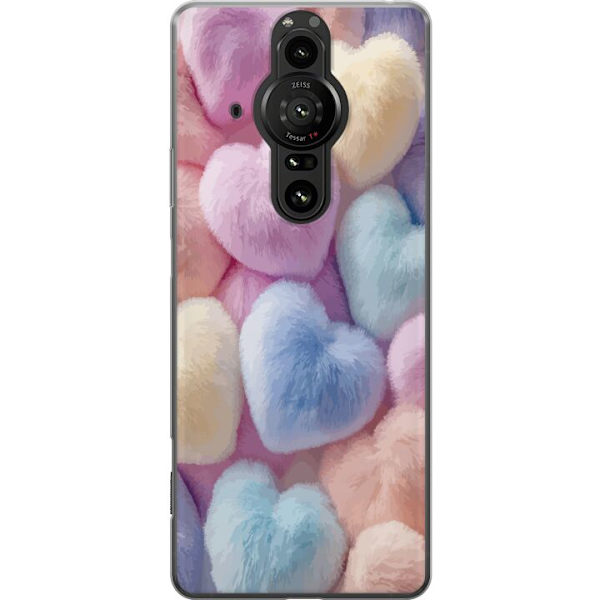 Sony Xperia Pro-I Gjennomsiktig deksel Hjerter Kjærlighet Grafisk Design Romantisk Motiv Populært Symbol Grafisk Mønster Dekorasjon