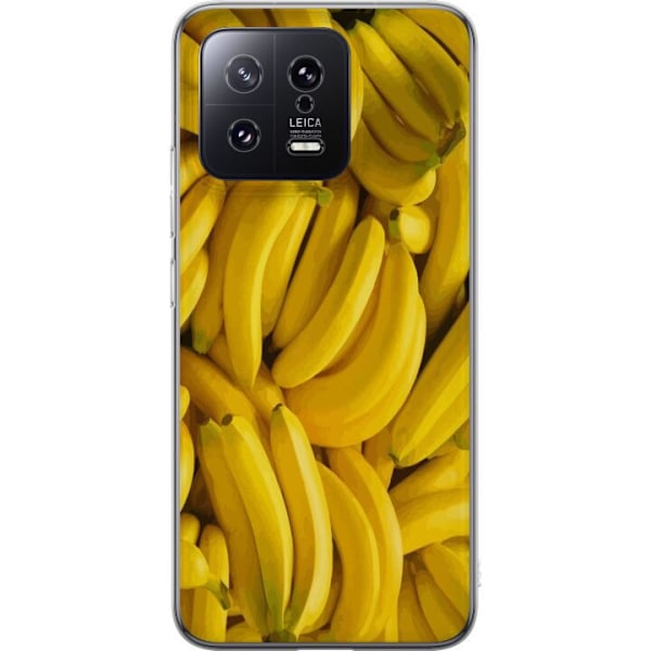 Xiaomi 13 Genomskinligt Skal Banana Pattern – lekfullt mönster med gula bananer