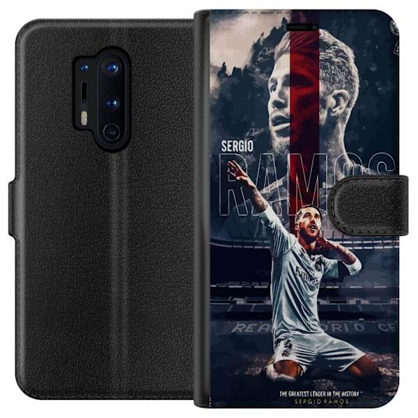 OnePlus 8 Pro Plånboksfodral Ramos Fotboll Legend Motiv Spelare Real Madrid Spanien Back Ikoniskt Namn Fotbollsstjärna Sport