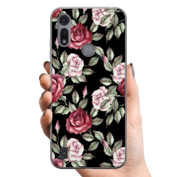 Motorola Moto E6i TPU Mobildeksel Blomster