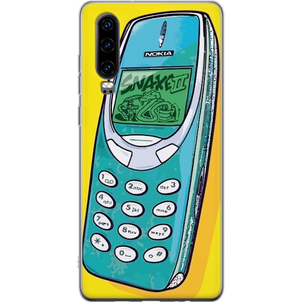 Huawei P30 Genomskinligt Skal Nokia 3310, Snake 2