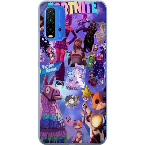 Xiaomi Redmi 9T Läpinäkyvä kuori Fortnite