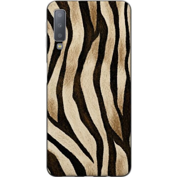 Kompatibelt Mobildeksel til Samsung Galaxy A7 (2018) Savannestriper beige