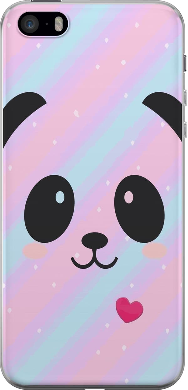 Kompatibel Mobilcover til Apple iPhone SE (2016) Regnbue Panda