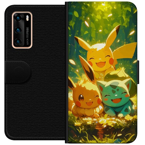 Huawei P40 Lompakkokotelo Pixelmonster pelityyli - värikäs m