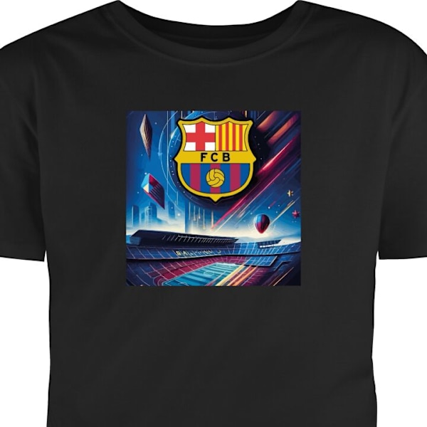 Barn-T-shirt | Bekväm T-shirt för Barn FC Barcelona svart 12-13 År