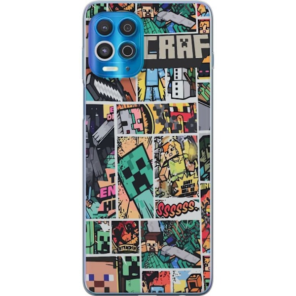Motorola Edge S Läpinäkyvä kuori Minecraft Taide
