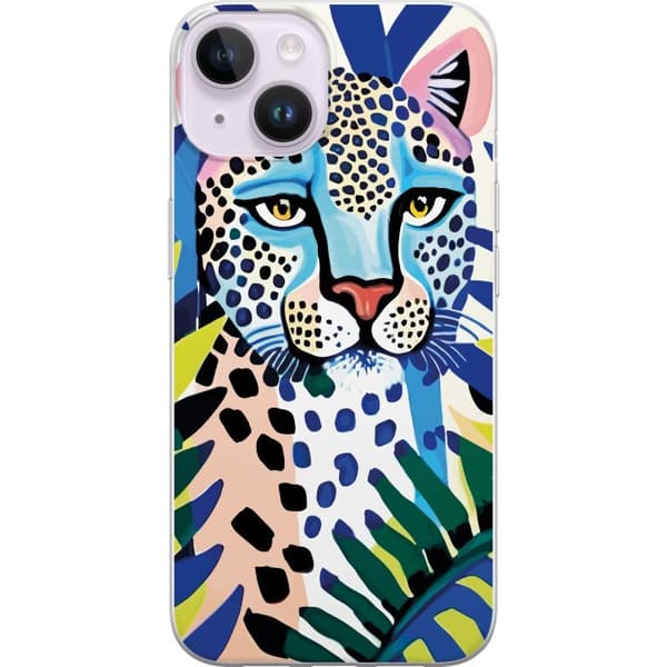 Kompatibelt Mobildeksel til Apple iPhone 14 Levende Leopard