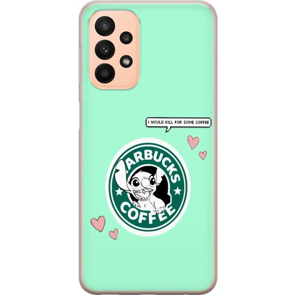 Kompatibelt Mobilskal till Samsung Galaxy A23 Stitch Kaffe