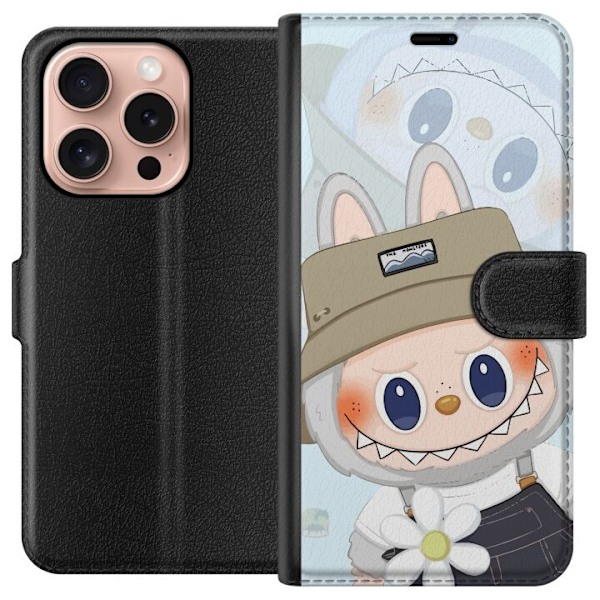 Apple iPhone 16 Pro Plånboksfodral Labubu med hatt – Pop Ma