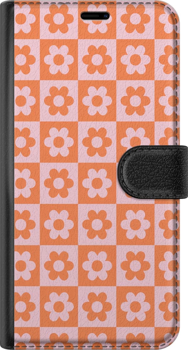 Kompatibel Tegnebogsetui til Apple iPhone 11 Orange blomstertern orange