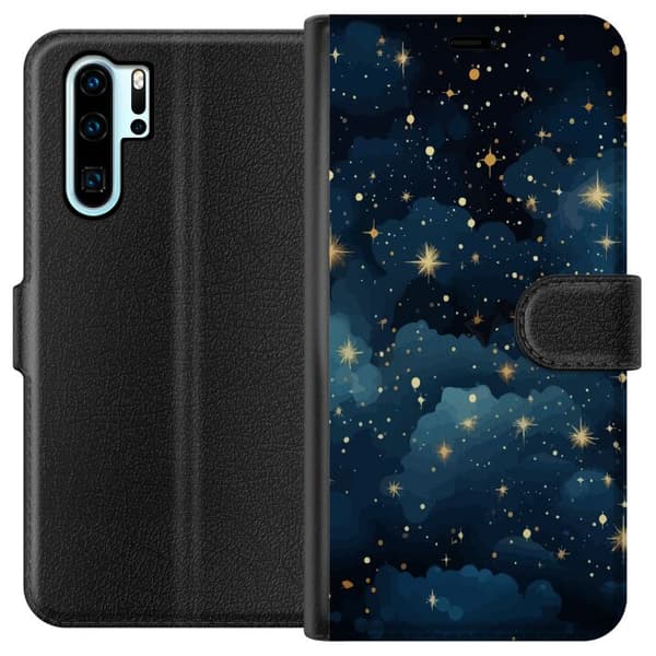 Kompatibel Tegnebogsetui til Huawei P30 Pro Stjerner på himlen