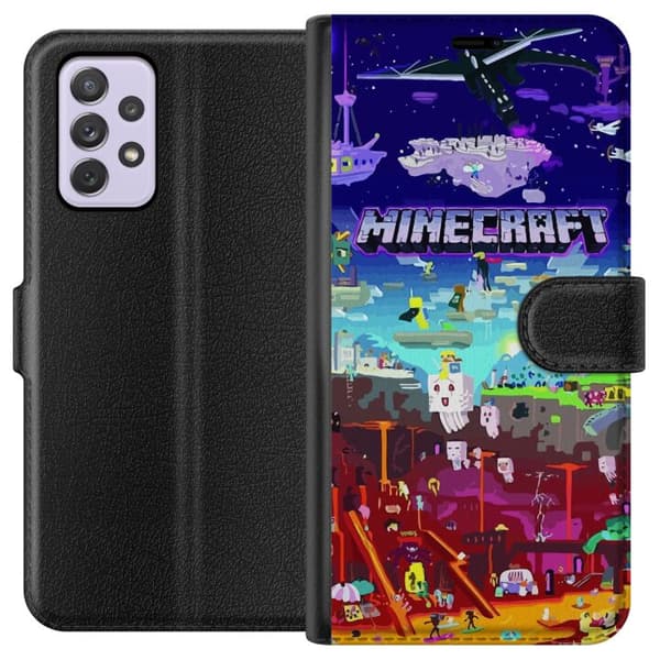Kompatibel Tegnebogsetui til Samsung Galaxy A52s 5G MineCraft
