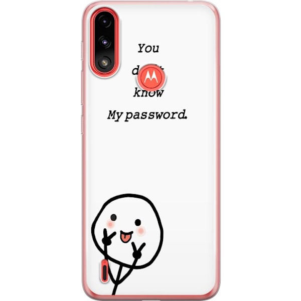 Motorola Moto E7 Power Gennemsigtig cover Du Kender Ikke Mit A
