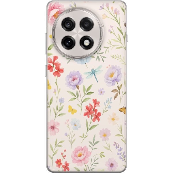 OnePlus 13R Genomskinligt Skal Blommor