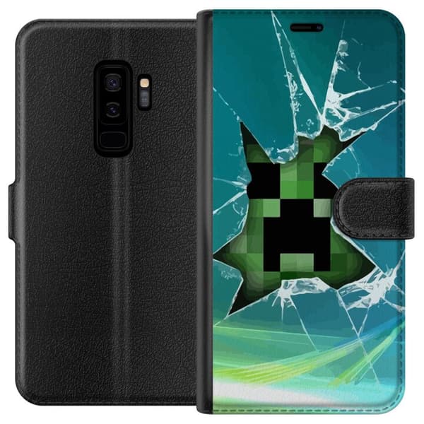 Kompatibel Tegnebogsetui til Samsung Galaxy S9+ Minecraft