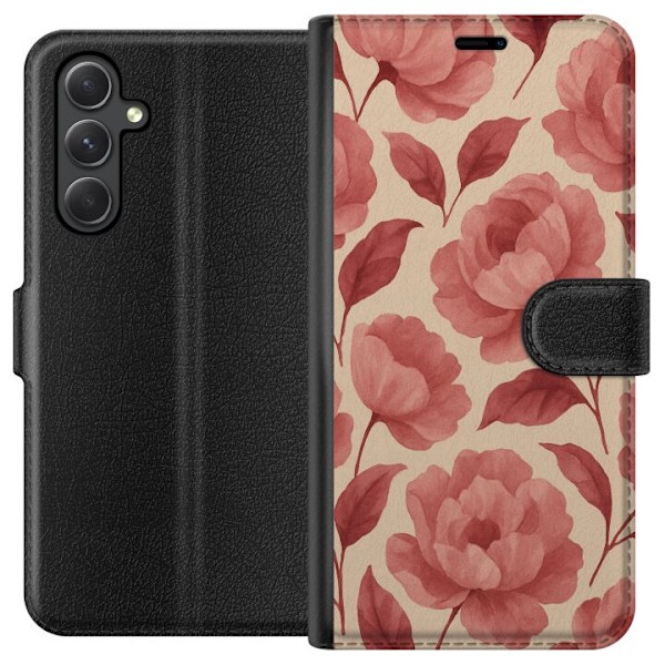 Samsung Galaxy A25 Tegnebogsetui Roseblomst