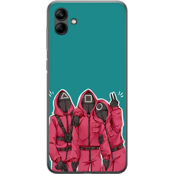 Samsung Galaxy A05 Läpinäkyvä kuori Squid Game Hahmot Graafinen Suunnittelu Sarjakuvasarjan Hahmot Suosittu TV-Teema Aasialainen Tyyli Jännittäv