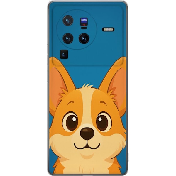 vivo X80 Pro Gjennomsiktig deksel Hello Corgi