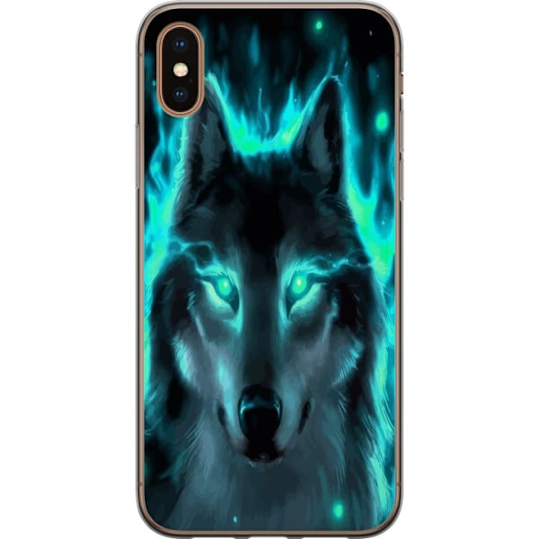 Apple iPhone X Läpinäkyvä kuori Susi