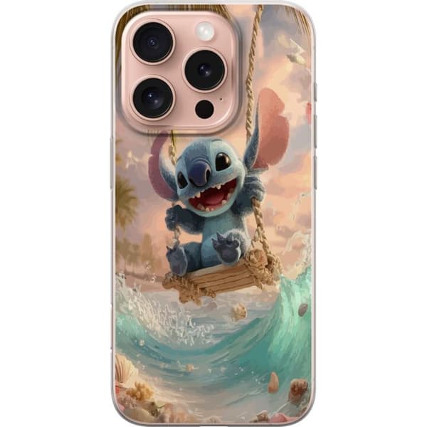 Kompatibelt Mobildeksel til Apple iPhone 16 Pro Disney Stitch blå alien søt figur samleobjekt