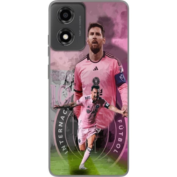 Motorola Moto E14 Genomskinligt Skal Messi