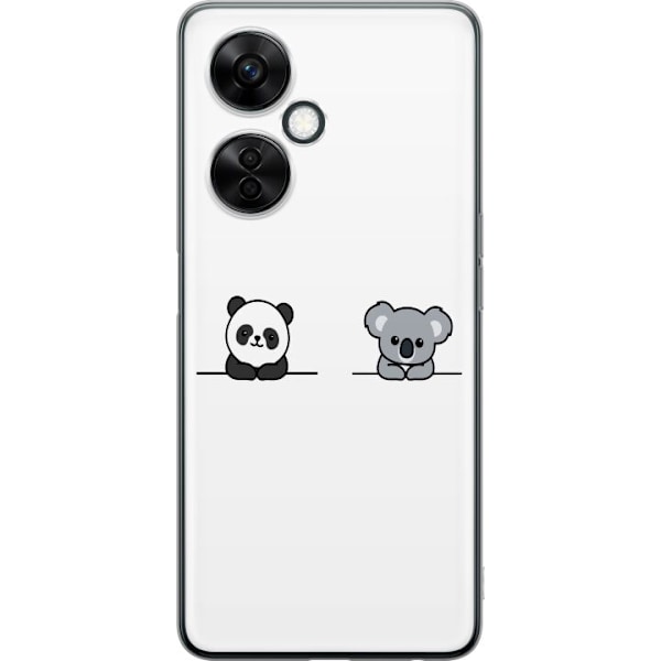 OnePlus Nord CE 3 Lite Läpinäkyvä kuori Panda Koala