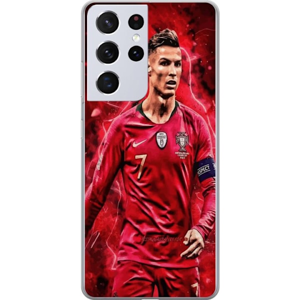 Samsung Galaxy S21 Ultra 5G Genomskinligt Skal Ronaldo Skills – CR7 Design för Äkta Supporters