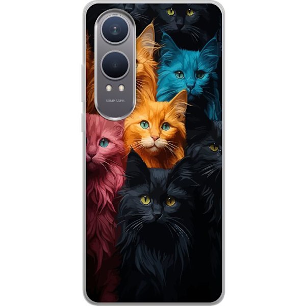 OnePlus Nord CE4 Lite Gjennomsiktig deksel Katter