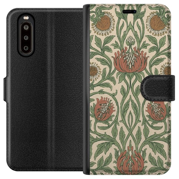 Sony Xperia 10 II Tegnebogsetui Blad Detaljer