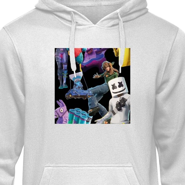 Barn-Hoodie | Mjuk Huvtröja för Barn Fortnite grå 12-13 År