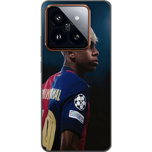 Xiaomi 14 Pro Läpinäkyvä kuori Lamine Yamal - Barcelonan ihmelapsi fokuksessa