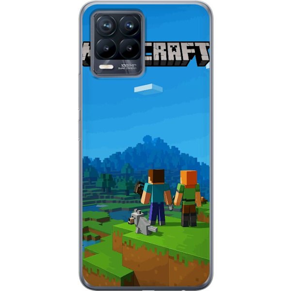 Realme 8 Genomskinligt Skal Minecraft Key Art