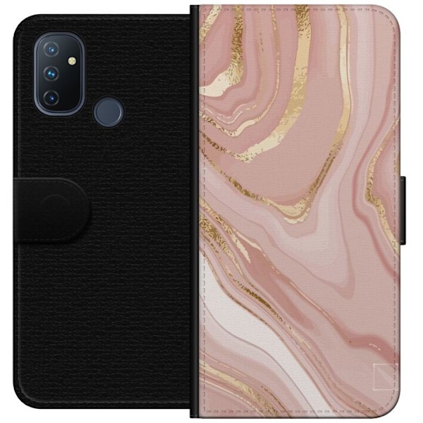 OnePlus Nord N100 Plånboksfodral Marmor Guld