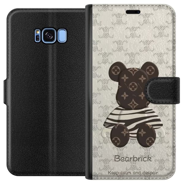 Kompatibelt Lommeboketui til Samsung Galaxy S8 Bearbrick Design Lekefigur Samlerobjekt
