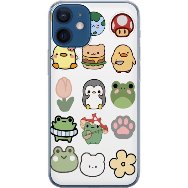 Apple iPhone 12  Läpinäkyvä kuori Kawaii Friends
