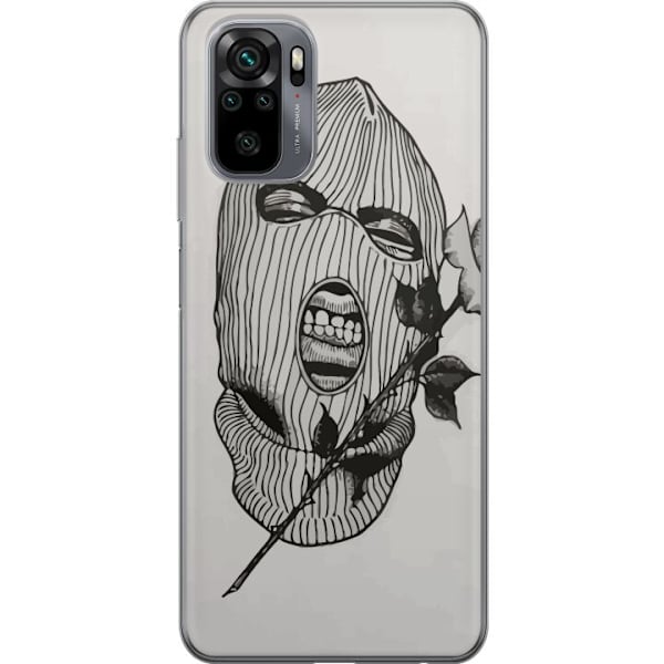 Xiaomi Redmi Note 10 Genomskinligt Skal Ski Mask Ros Streetwear Design Grafiskt Motiv Spänning Urban Stil Street Art Maskerad Symbol