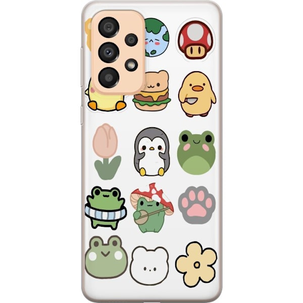 Samsung Galaxy A33 5G Genomskinligt Skal Kawaii Friends – söta figurer i japansk stil