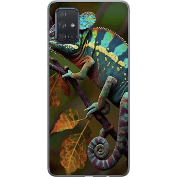 Samsung Galaxy A71 Läpinäkyvä kuori Lisko Graafinen Streetwear Suunnittelu Eläinmalli Moderni Kaupunkityyli Suosittu Motiivi Luova Taide Trendi