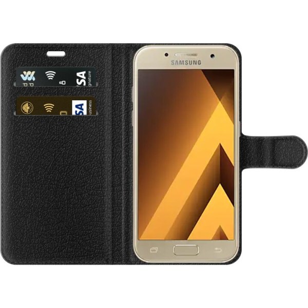 Samsung Galaxy A3 (2017) Plånboksfodral Glitter Leopard