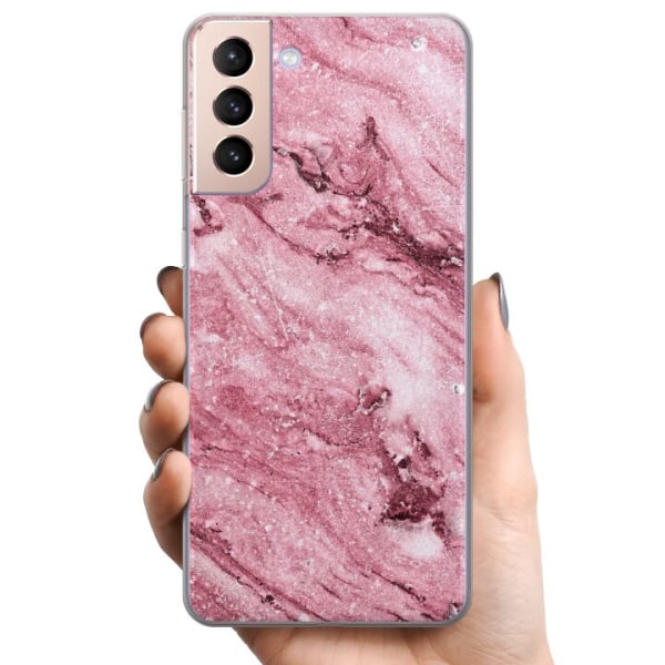Samsung Galaxy S21+ 5G TPU Mobilcover Glitter Marmor