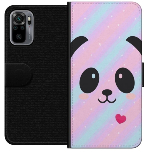 Xiaomi Redmi Note 10S Plånboksfodral Regnbåge Panda